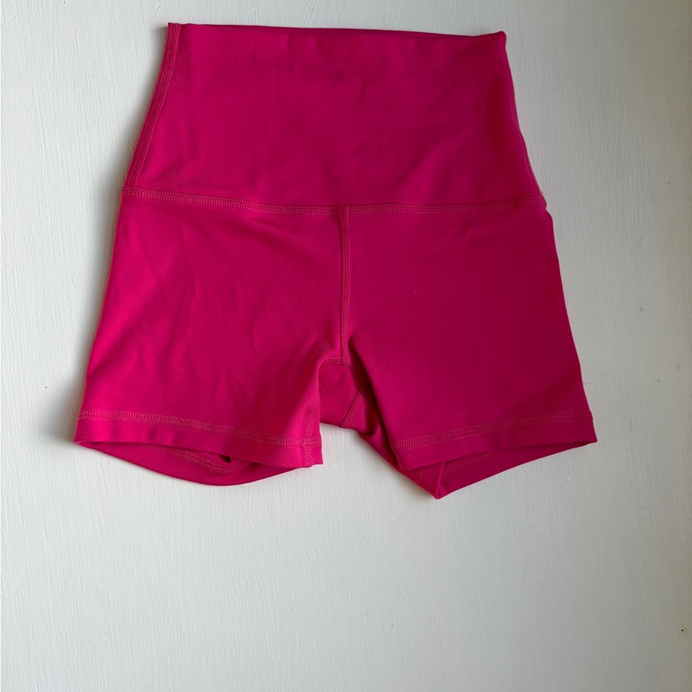Gilly Hicks Hot Pink High-Rise Bike Shorts